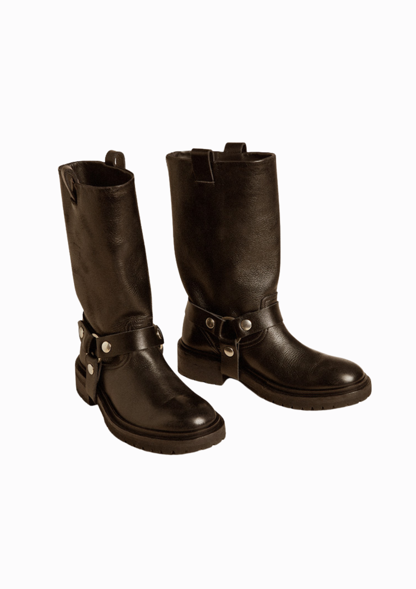 Kurt Shiny Leather Boot With Strap | Black - Image 2