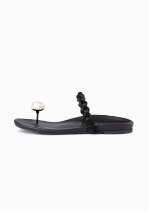 Sandal | Black Nappa/White MOP