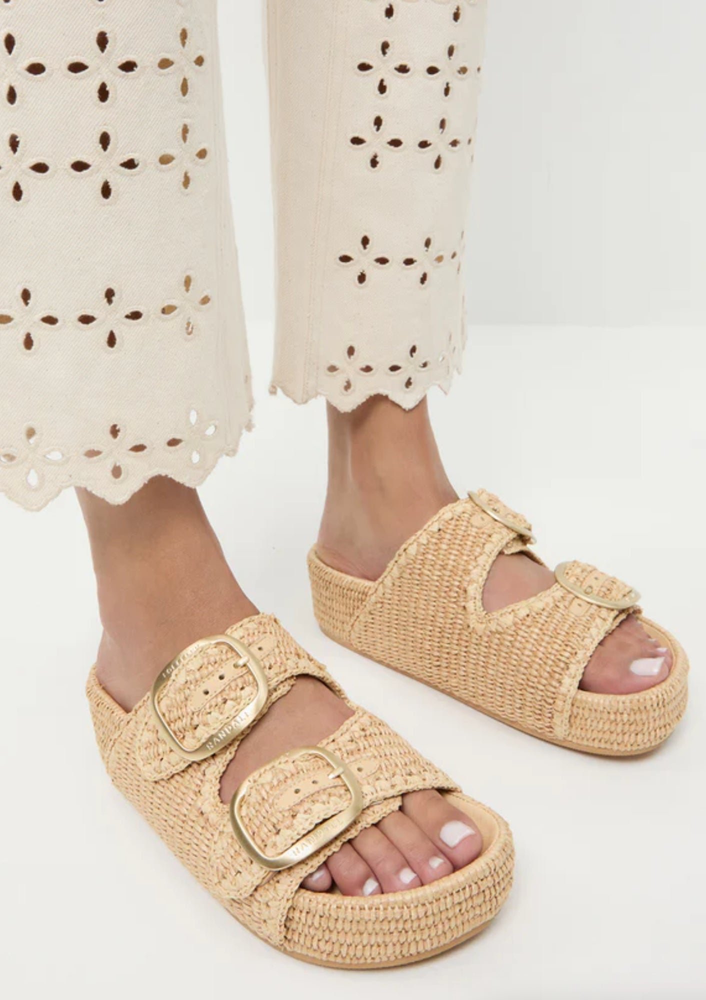 Straw Footbed Sandal | Natural - Image 2
